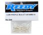 Preview: Reedy Stecker 4mm silber Low Profile 10 Stück