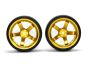 Preview: HRC Racing Reifen 1/10 Drift montiert 5-Spoke Gold Felgen 6mm Offset Slick HRC61072GD