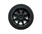 Preview: HRC Moosgummi Reifen 1/10 montiert auf schwarz Felgen 26mm 35 Shore