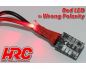 Preview: HRC Racing Fahr und Ladekabel mit Polarity Check LED 4mm Gold Stecker zu EC3 und Balancer Stecker