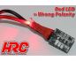 Preview: HRC Racing Fahr und Ladekabel mit Polarity Check LED 4mm Gold Stecker zu TRX und Balancer Stecker