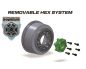 Preview: LOUISE SC Maglev Reifen soft auf Felge schwarz mit tauschbare Radmitnehmer
