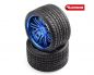 Preview: Sweep Road Crusher Onroad Belted tire Blue wheels 1/4 offset 146mm Diameter SR-SRC0001BC