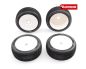Preview: Sweep DEFENDER Red soft X Pre-glued set tires White wheels SR-SWPW-314RXP