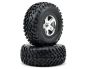 Preview: Traxxas Offroad Racing Reifen auf Chrom schwarz Felge vorne 12mm TRX5875X