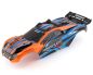 Preview: Traxxas Karosserie Rustler 4X4 orange blau komplett TRX6734T