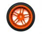 Preview: Traxxas Reifen auf Felgen verklebt Split Spoke Felge orange vorne
