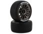 Preview: Traxxas Reifen auf schwarz chrome Speichenfelgen hinten TRX9375R