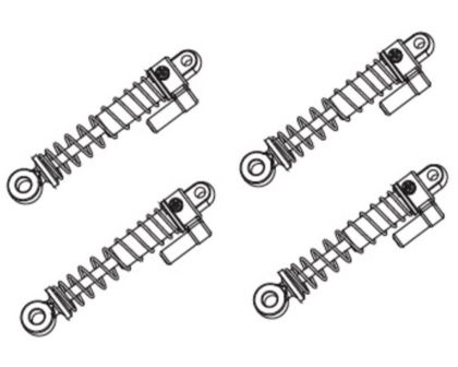 Absima Stoßdämpfer Set schwarz für Micro Crawler 1:18 und 1:24