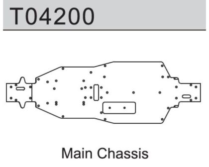 TeamC Chassisplatte TM4V2 1:10 4WD Comp. Buggy TMC-T04200