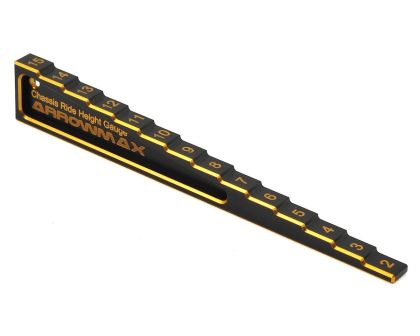 ARROWMAX Chassis Ride Height Gauge Stepped 2mm to 15mm Black Golden