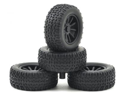 Team Associated SC28 Wheels and Tires mounted