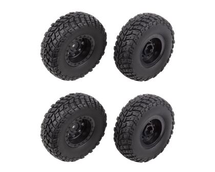 Element RC Enduro12 Reifen auf schwarzen Felgen