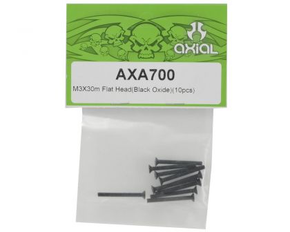 Axial M3x30mm Flat Head Black Oxide