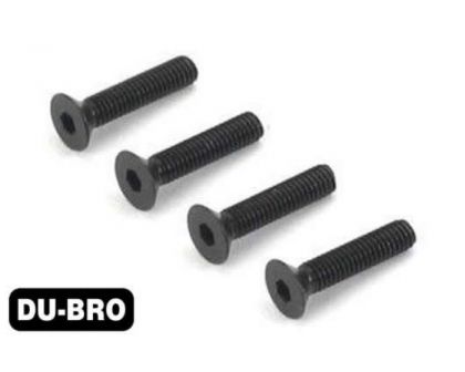 DU-BRO Screws 3.0mm x 8 Flat-Head Socket Screws 4 pcs per package