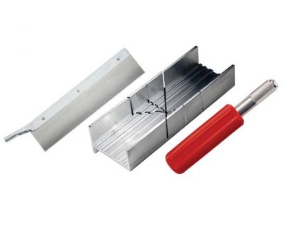 Excel Tools Werkzeug Kappenkasten und Rasiermessersäge 15.2cm Aluminium Keile und K5 Griff mit EXL30490 Klinge
