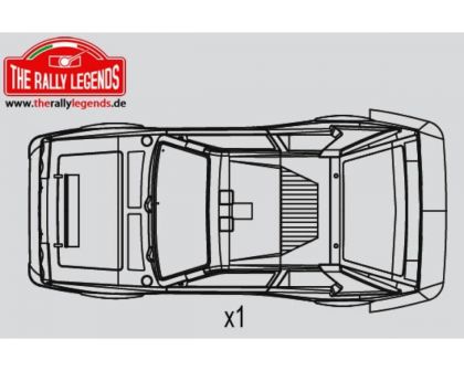 Rally Legends Karosserie 1/10 Rally Scale Unlackiert Lancia Delta S4 mit Aufkleber und Zubehör EZRL2381