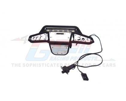 GPM Racing Edelstahl Bumper vorne schwarz mit 6 LED Scheinwerfer GPMTRX4MZSP1228BK