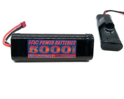 HRC Racing Akku 7 Zellen HRC Power Batteries 5000 NiMH 8.4V 5000mAh Hump Stick Ultra T Deans Kompatible Stecker HRC01750D