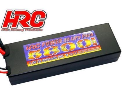 HRC Racing Akku LiPo 2S 7.4V 5800mAh 50C mit TRX Stecker