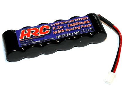 HRC Racing Akku 6 Zellen HRC 1600 RC Car Micro NiMH 7.2V 1600mAh Molex Stecker side by side HRC03616M