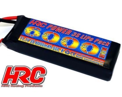 HRC Racing Akku LiPo 3S 11.1V 6000mAh 50C/100C HRC 6000 XT90 Stecker
