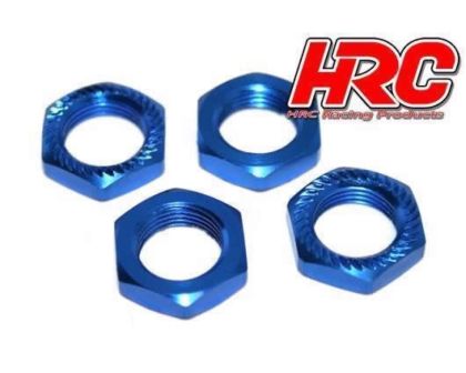 HRC Racing Radmutter 1/8 TSW Pro Racing 17mm x 1.25 serrated geflanscht Blau