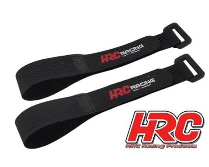 HRC Klettband mit Öse schwarz mit Logo 15x250mm