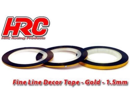HRC Racing Feines Liniendekor Klebeband 1.5mm x 15m Gold Metallic 15m