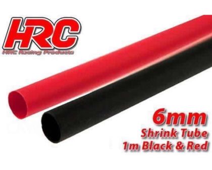 HRC Racing Schrumpfschlauch 6mm Rot und Schwarz 1m jede