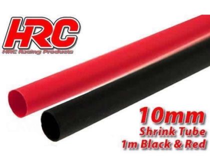 HRC Racing Schrumpfschlauch 10mm Rot und Schwarz 1m jede HRC5112I