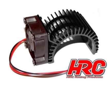 HRC Racing Motorkühlkörper SIDE mit Brushless Lüfter 5-9 VDC 540 Motor Schwarz HRC5834BK