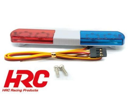 HRC Racing Lichtset 1/10 TC/Drift LED JR Stecker Polizei Dachleuchten V3 Narrow blau rot