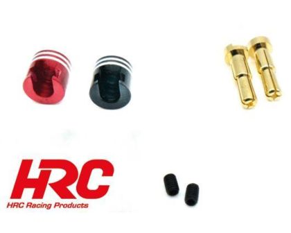 HRC Racing Kühlkörper mit 4 und 5mm Bullet Stecker Rot und Schwarz 1 Paar