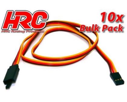 HRC Racing Servo Verlängerungs Kabel mit Clip Männchen/Weibchen JR typ 60cm Länge BULK 10 Stk.