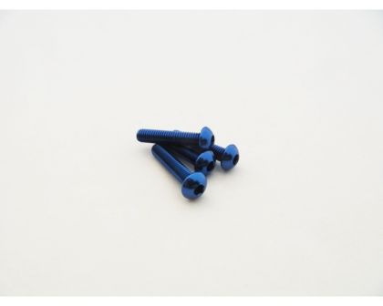 Hiro Seiko Rundkopfschrauben Alu 3x18mm Yokomo blau