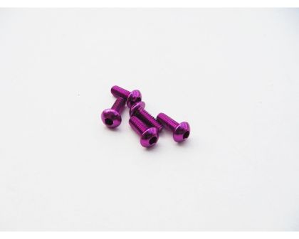 Hiro Seiko Rundkopfschrauben Alu 3x15mm purple HS-48709