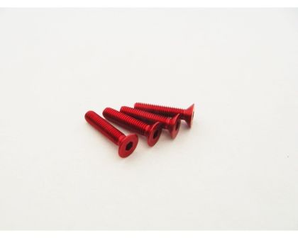 Hiro Seiko Senkkopfschrauben Alu 3x20mm rot