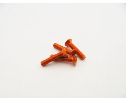 Hiro Seiko Senkkopfschrauben Alu 3x18mm orange HS-48771