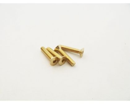 Hiro Seiko Senkkopfschrauben Alu 3x18mm Gold