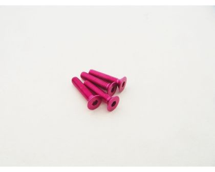 Hiro Seiko Senkkopfschrauben Alu 3x18mm pink