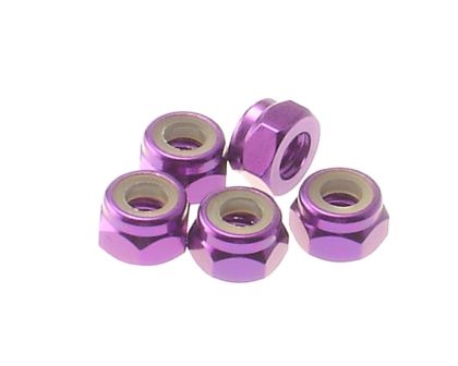 Hiro Seiko 4mm Alloy Nylon Nut Purple