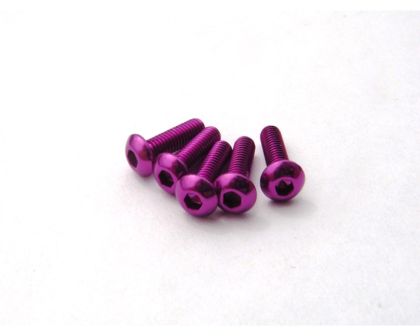 Hiro Seiko Alloy Hex Socket Button Head Screw M3x10 Purple