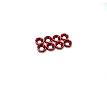 Hiro Seiko 3mm Alloy Countersunk Washer S-Size Red