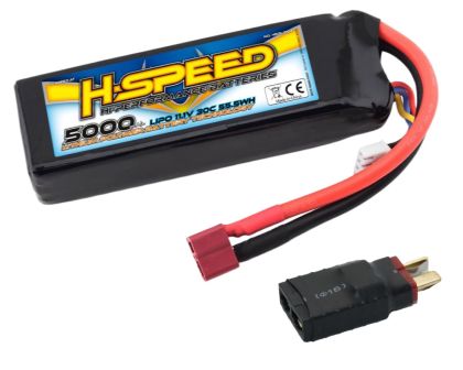 H-SPEED LiPo Akku 5000mAh 11.1V 30C mit Traxxas Adapter