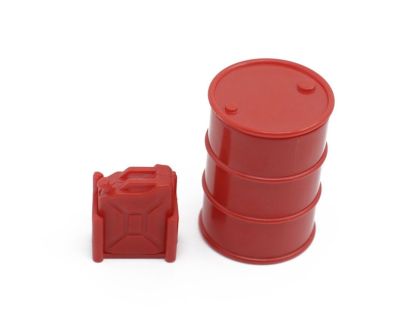 H-SPEED Set Ölfass 42mm und Kanister 24mm Kunststoff rot HSPY061