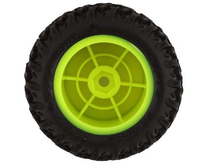 JConcepts Scorpios Green Reifen auf gelber Felgen für Mini-T 2.0 Mini-B