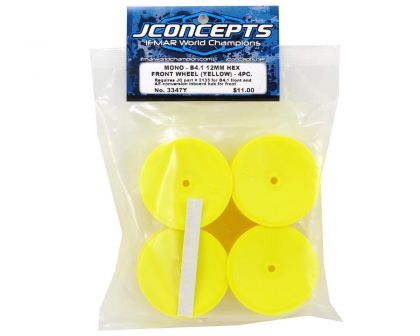 JConcepts Mono 12mm Aufnahme Felgen vorne gelb 4 Stück
