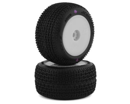 JConcepts Twin Pin Pink Reifen auf weißer Felgen für Mini-T 2.0 Mini-B JCO4005-101021