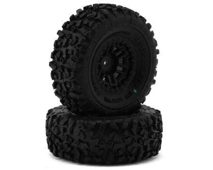 JConcepts Landmines Reifen 1.0 grün auf schwarzer Felge für TRX-4M JCO4065-32412
